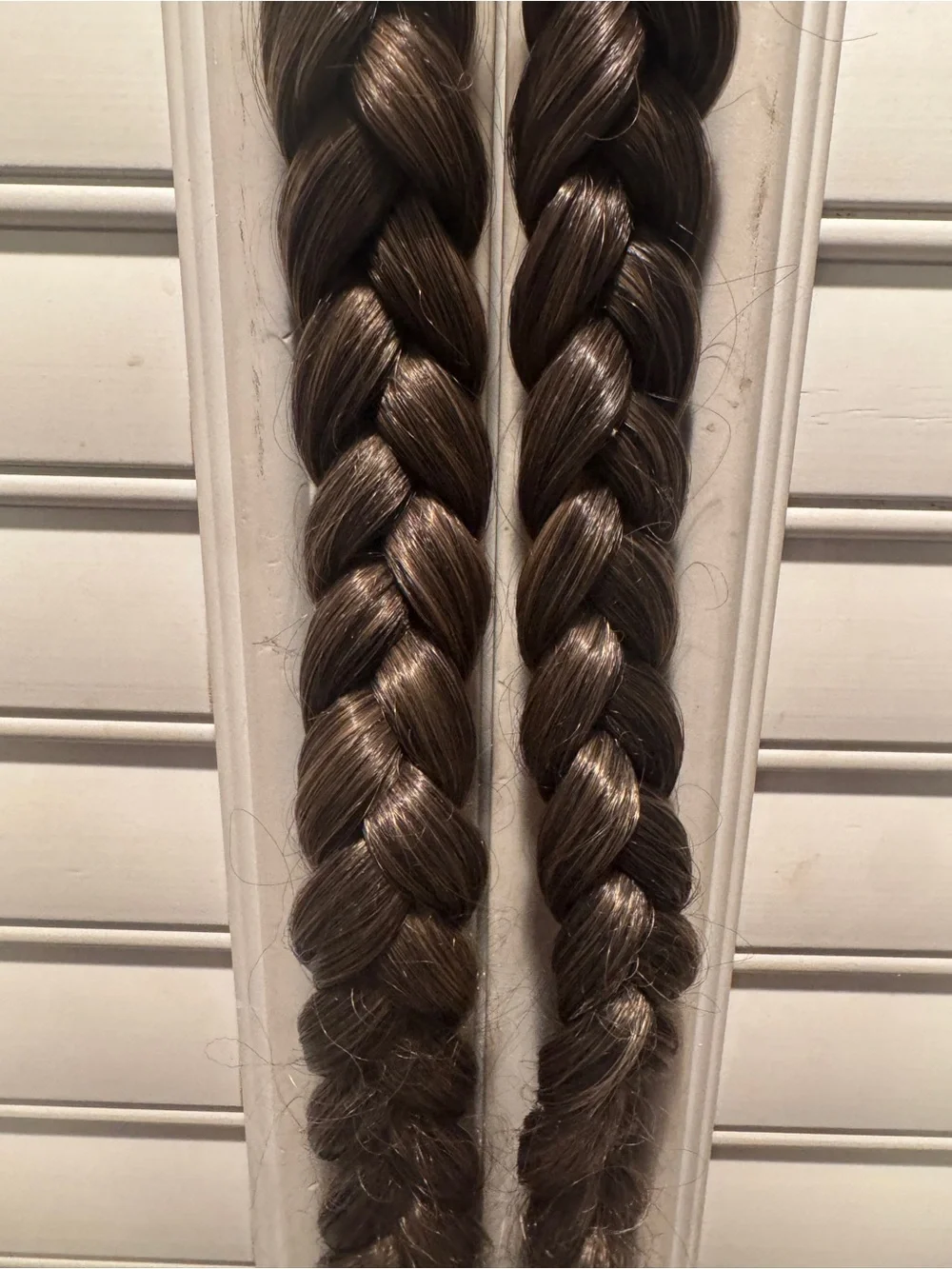 Synthetic Brown Braided Hair Extensions - Twin Strands